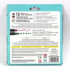 Akryylitussilajitelma kaksipäinen iHeart 12kpl - Metallic