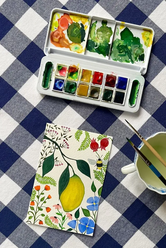 Akvarellisetti Aquafine - Travel Set 12 puolinappia