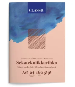Classic Sekatekniikkavihko A6 160g 24 sivua Mixed Media