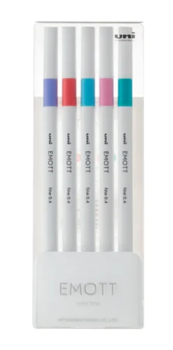 Fineliner 5 kpl Uni Emott - Pastellivärit No. 5
