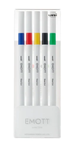 Fineliner 5 kpl Uni Emott - Perusvärit No. 1