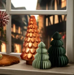 Joulukoriste Wurm - Honeycomb Christmas tree green, small