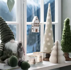 Joulukoriste Wurm - Honeycomb Christmas tree white, small