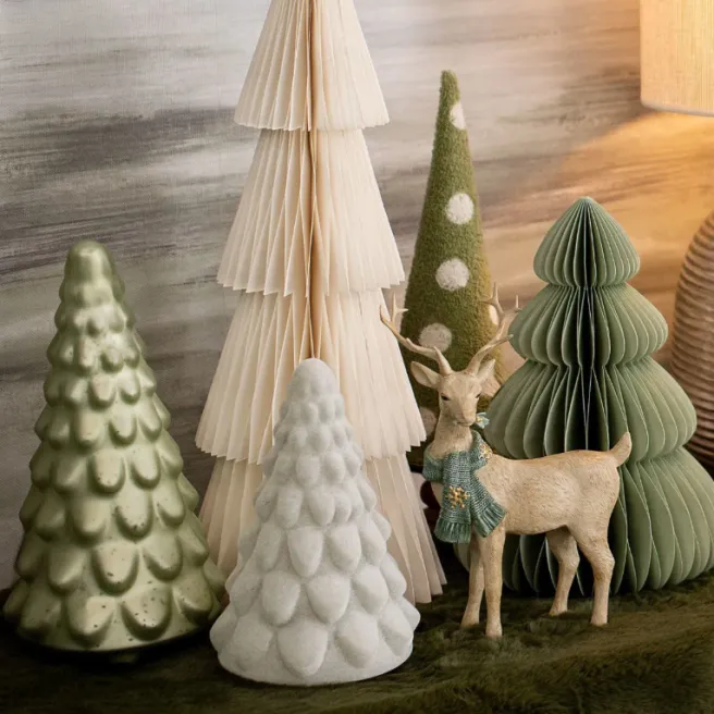 Joulukoriste Wurm - Honeycomb Christmas tree green, big
