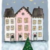 Joulukortti Sari's Artwork - Öiset joulutalot