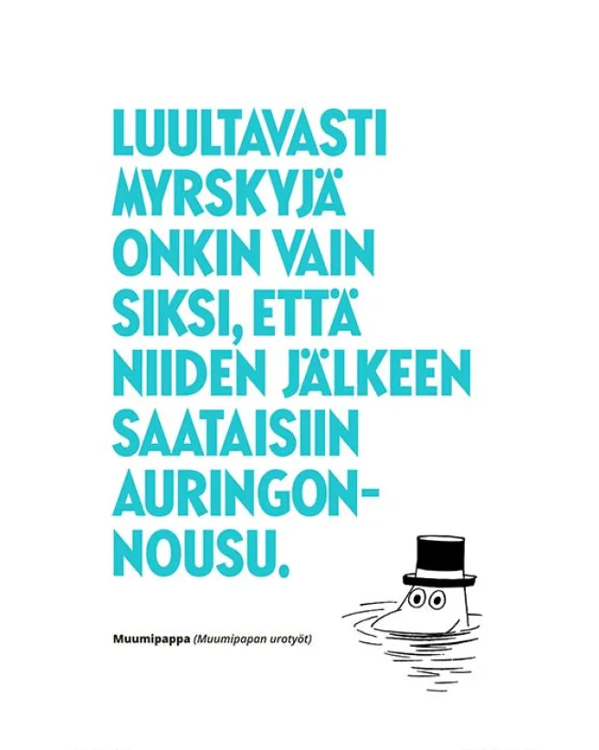 Juliste Muumi 24x30 - Myrskyjä