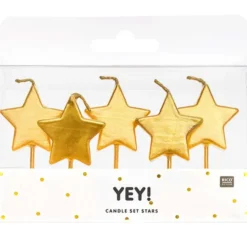 Kakkukynttilät 5 kpl Rico Design - Stars