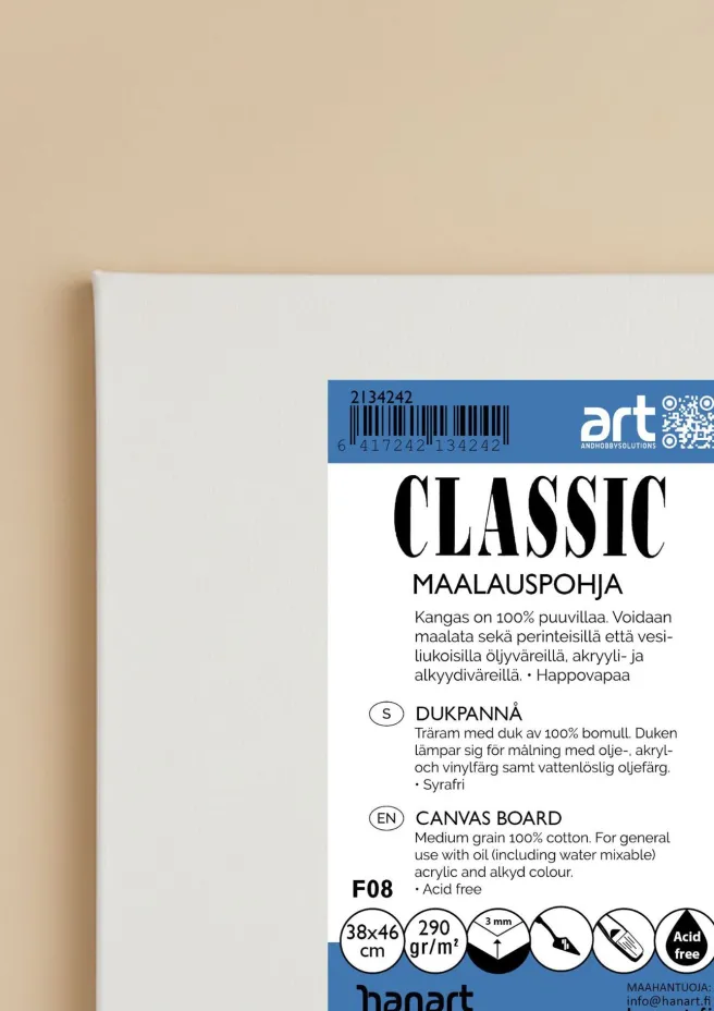 Kangaspahvipohja Classic - 38x46cm