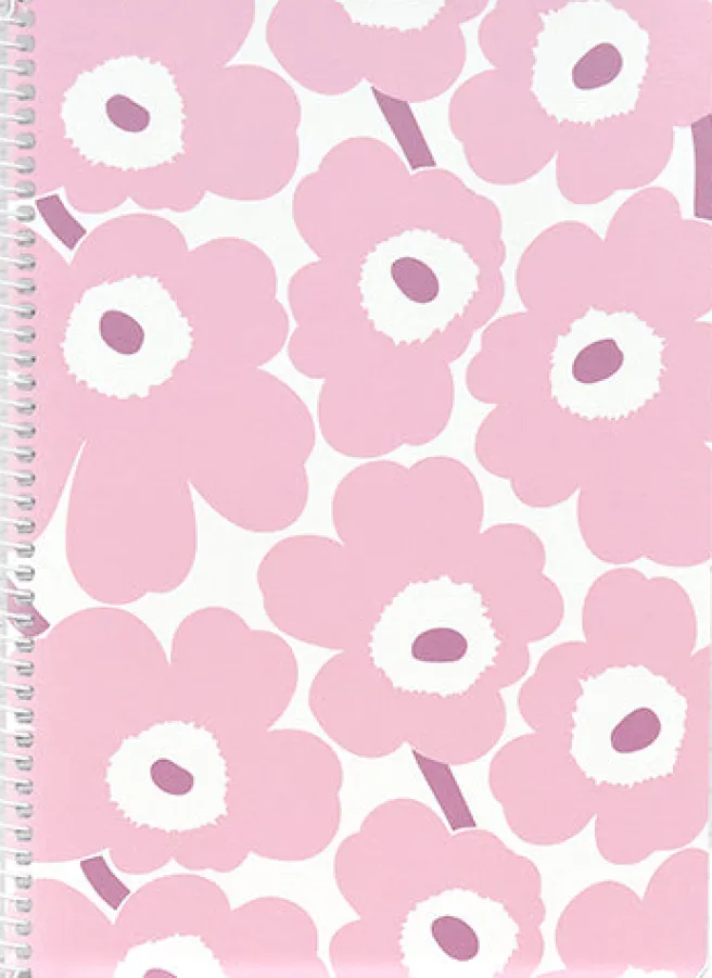 Kierrevihko A5 Marimekko - Unikko vaaleanpunainen