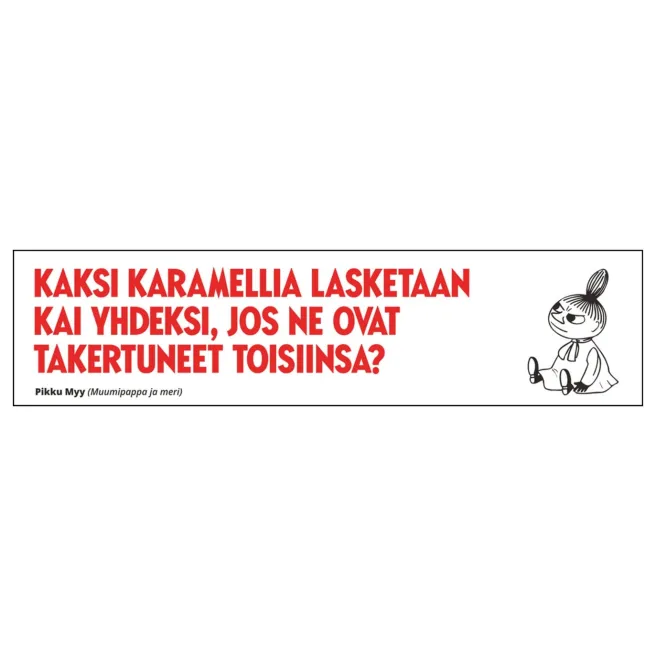 Kirjanmerkki Muumi - Kaksi karamellia