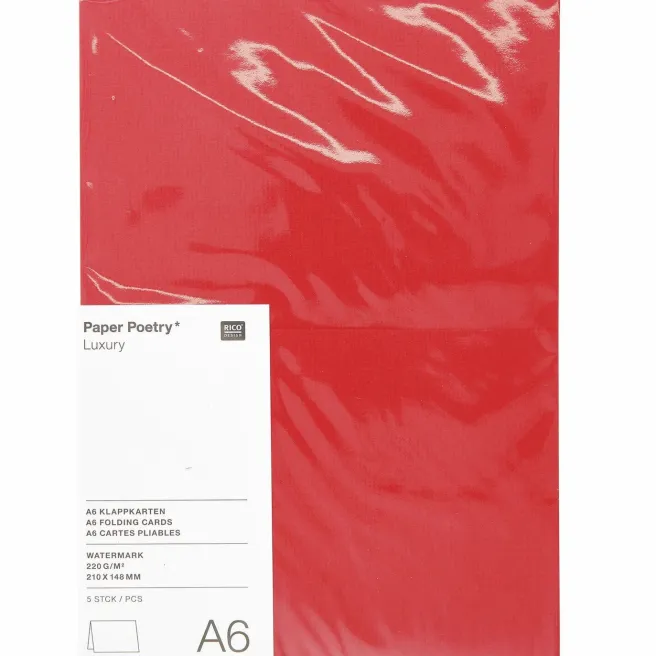 Kirjekuori C6 Rico Design - Red, 5kpl