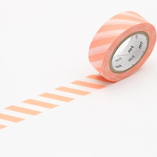 Koristeteippi MT - Stripe Salmon Pink