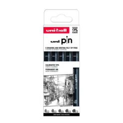 Kuitukärkikynä Uni Pin - 5kpl Classic parilliset