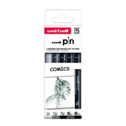 Kuitukärkikynä Uni Pin Pin - 5kpl Comics