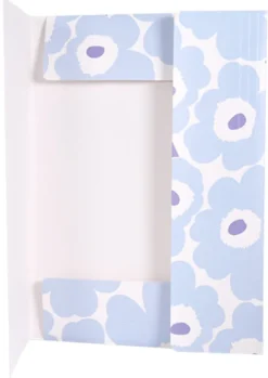 Kulmalukkokansio Marimekko - Unikko vaaleansininen