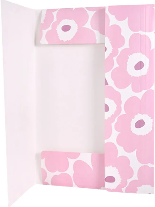 Kulmalukkokansio Marimekko - Unikko vaaleanpunainen