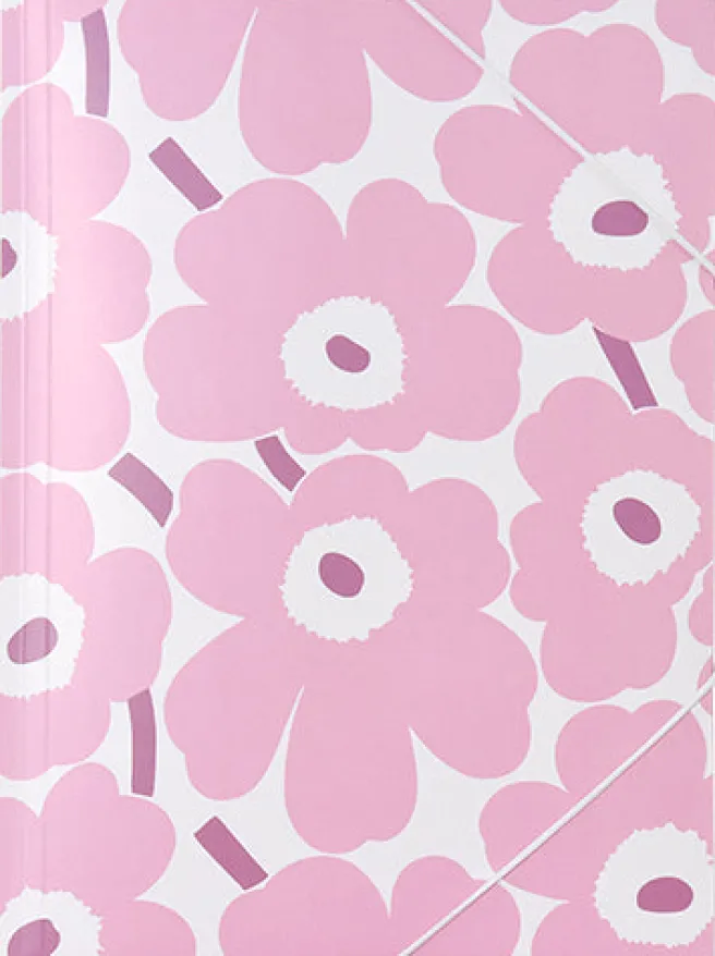 Kulmalukkokansio Marimekko - Unikko vaaleanpunainen