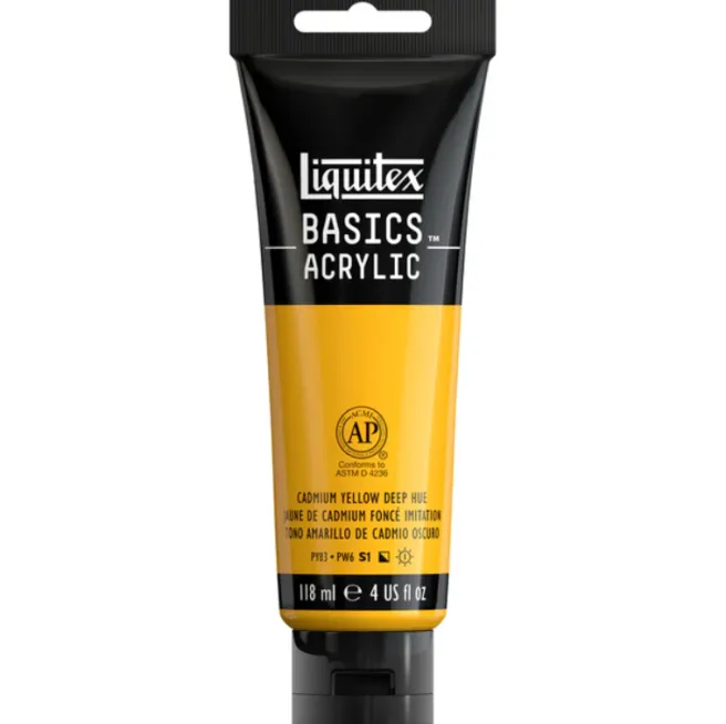 Liquitex Basics 118ml akryyliväri - 163 Cadmium Yellow Deep Hue