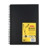 Luonnoslehtiö A4 Derwent - Black Book 200g, musta paperi