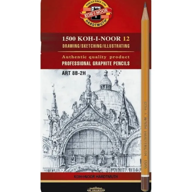 Lyijykynät 12 kpl 8B-2H Koh-i-noor