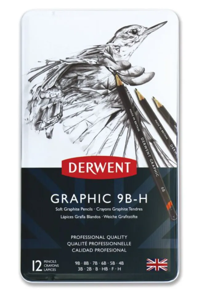 Lyijykynät 12 kpl Derwent- 9B-H