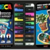 Maalitussit 20kpl metallisessa rasiassa - Pop Colours