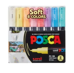 Maalitussit 8 kpl Posca PC-1M - Pastellivärit