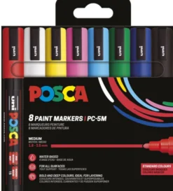 Maalitussit 8kpl Posca PC-5M - Perusvärit