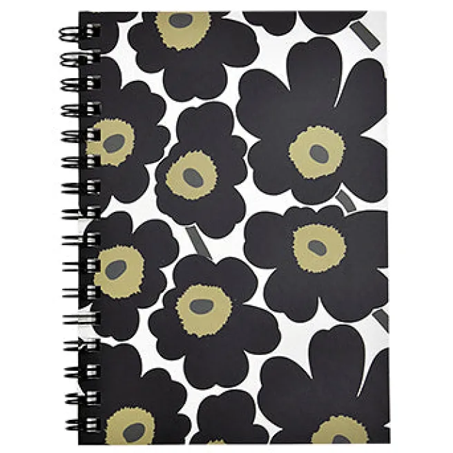 Muistikirja A5 kierre Marimekko - Unikko musta