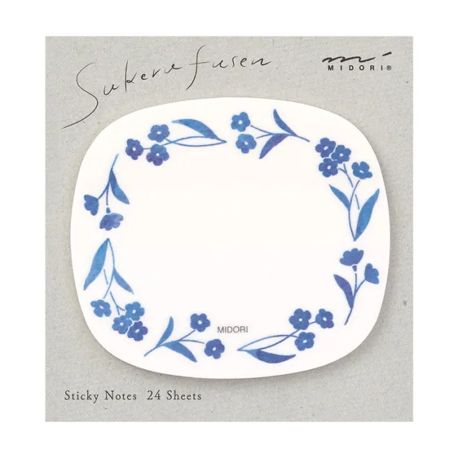 Muistilaput Midori - Blue flowers