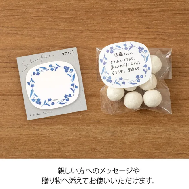 Muistilaput Midori - Blue flowers