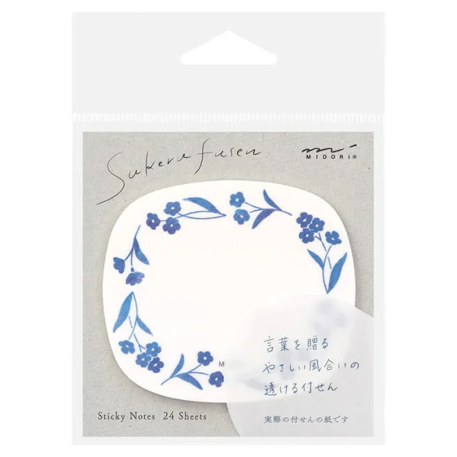 Muistilaput Midori - Blue flowers