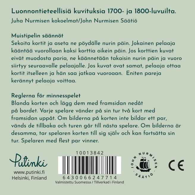 Muistipeli John Nurminen - Luonto
