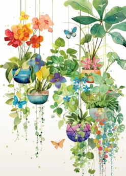 2-osainen kortti Bug Art - Hanging Plants