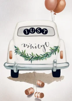 2-osainen kortti Henna Adel - Hääauto