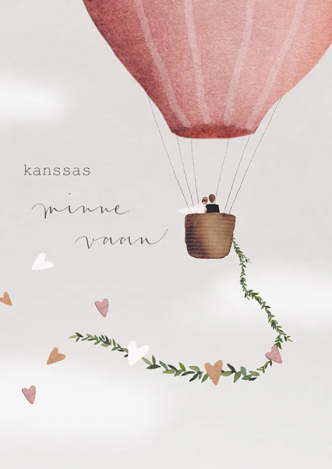 2-osainen kortti Henna Adel - Kanssas minne vaan