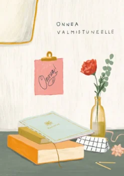 2-osainen kortti Johanna Ilander - Onnea valmistuneelle