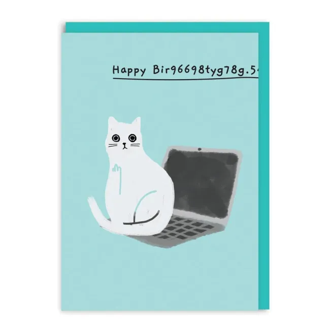 2-osainen kortti Ohh deer - Laptop cat