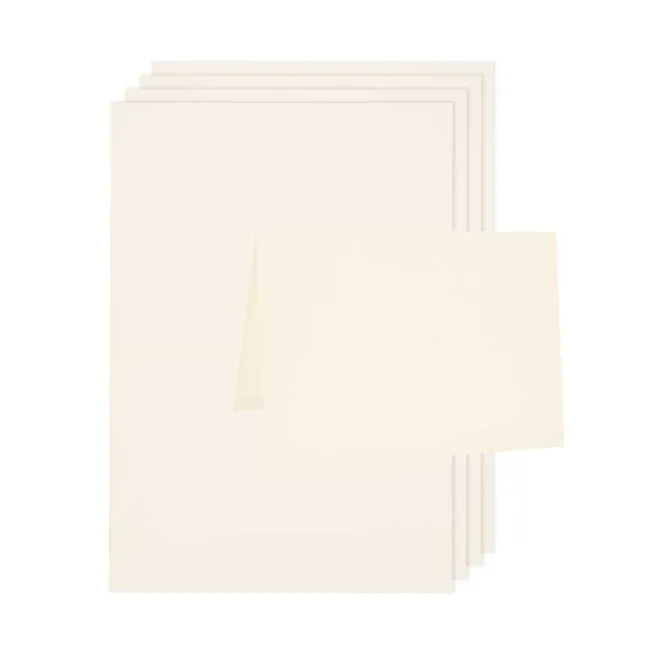 2-osainen korttipohja A6 Rico Design - Ivory, 5kpl