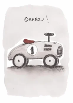 2-osainen kortti Sari's Artwork - Auto, onnea!