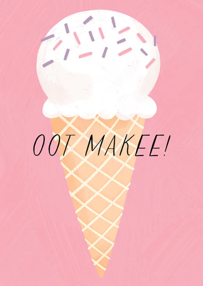 Postikortti Kaisu Sandberg - Jäätelö, Oot makee!