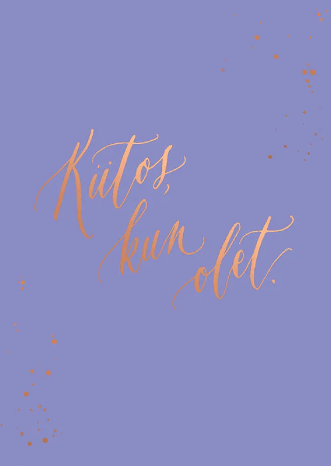 Postikortti Kalligrafiastudio - Kiitos, kun olet