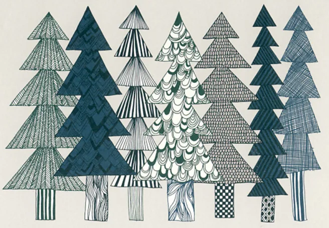 Postikortti Marimekko - Kuusikossa