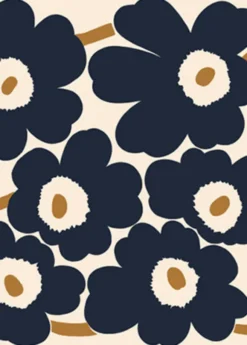 Postikortti Marimekko - Unikko musta-beige