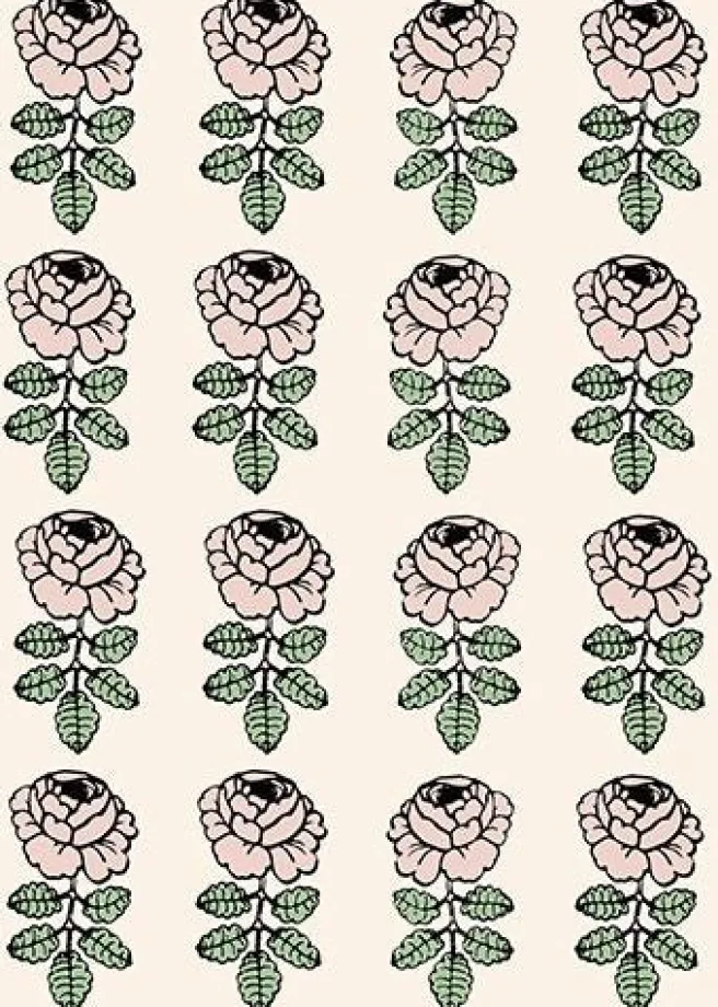 Postikortti Marimekko - Vihkiruusu vaaleanpunainen-beige