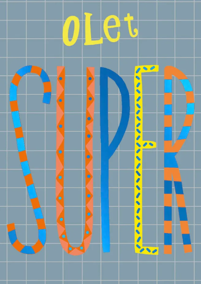Postikortti Putinki Letters - Olet super