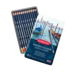 Puuvärikynät 12 kpl Derwent - Akvarellikynät