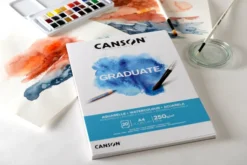 Taidelehtiö A4 Canson Graduate - Akvarellivärit 250g