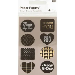Tarrasetti Paper Poetry - Black Metallic