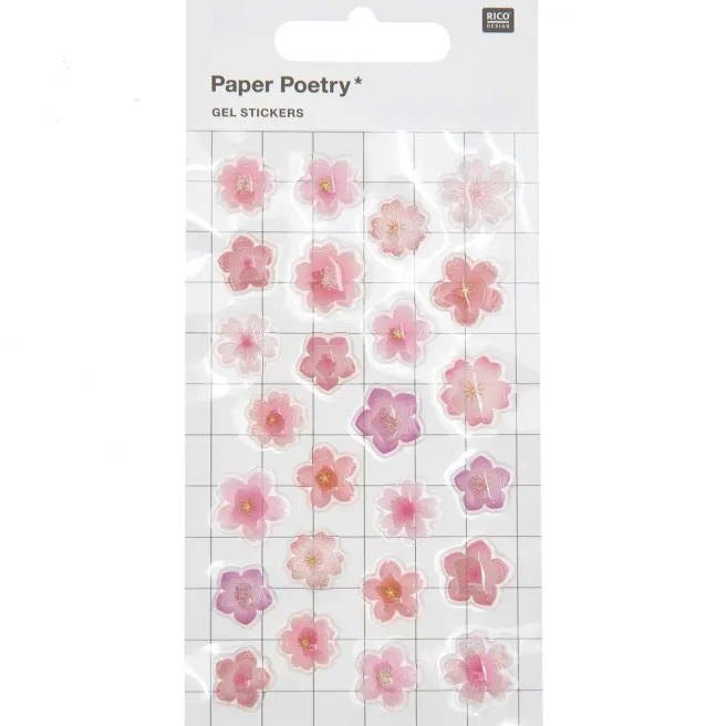 Tarrasetti Paper Poetry - Gel stickers cherry blossom